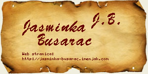 Jasminka Busarac vizit kartica